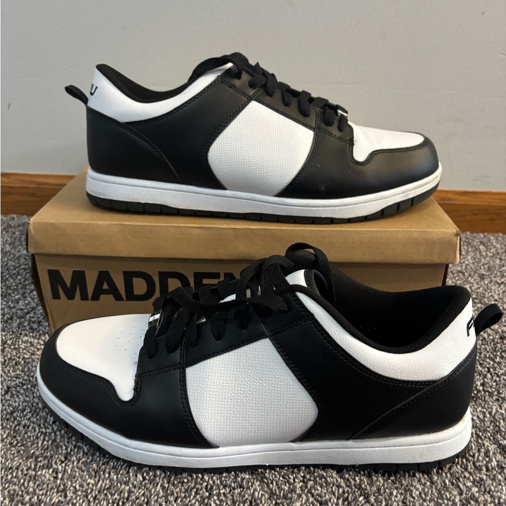 Men’s FUBU Black & White Low-Top Sneakers. Wore once